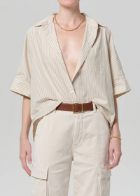 Claire Origami Shirt - Ciro Stripe