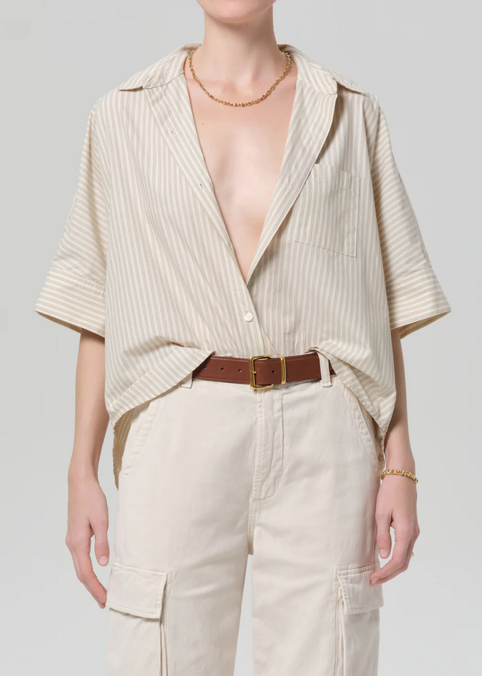 Claire Origami Shirt - Ciro Stripe