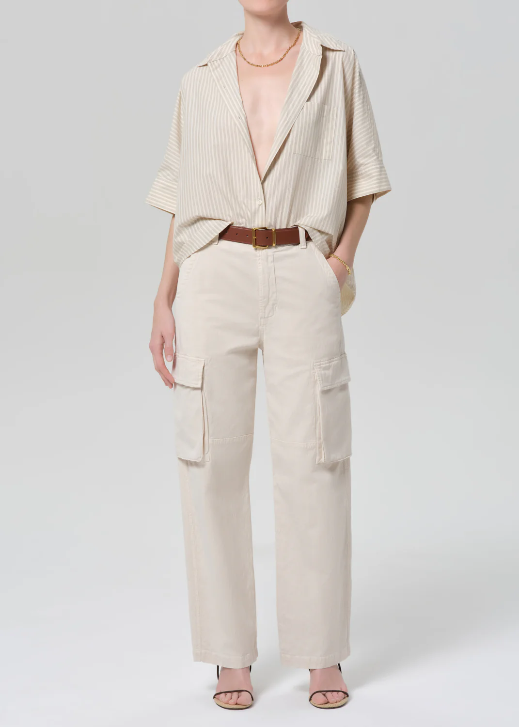 Claire Origami Shirt - Ciro Stripe