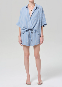 Claire Origami Shirt - Capri Stripe