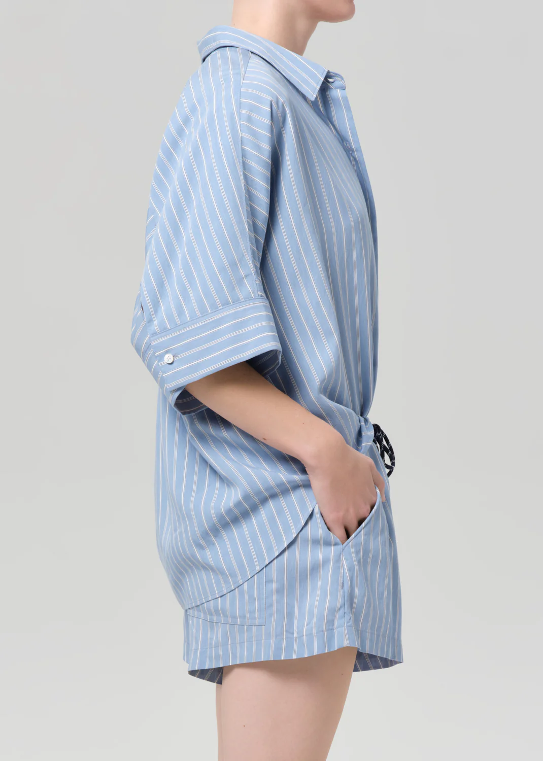 Claire Origami Shirt - Capri Stripe