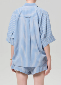 Claire Origami Shirt - Capri Stripe