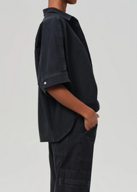 Claire Origami Shirt - Washed Black