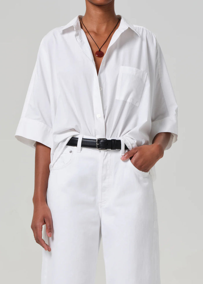 Claire Origami Shirt - Optic White
