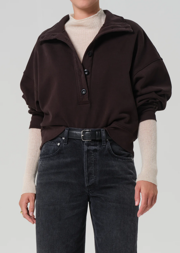 Mirelle Funnel Neck - Chocolate
