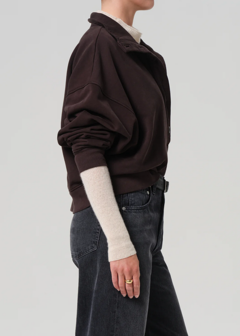 Mirelle Funnel Neck - Chocolate