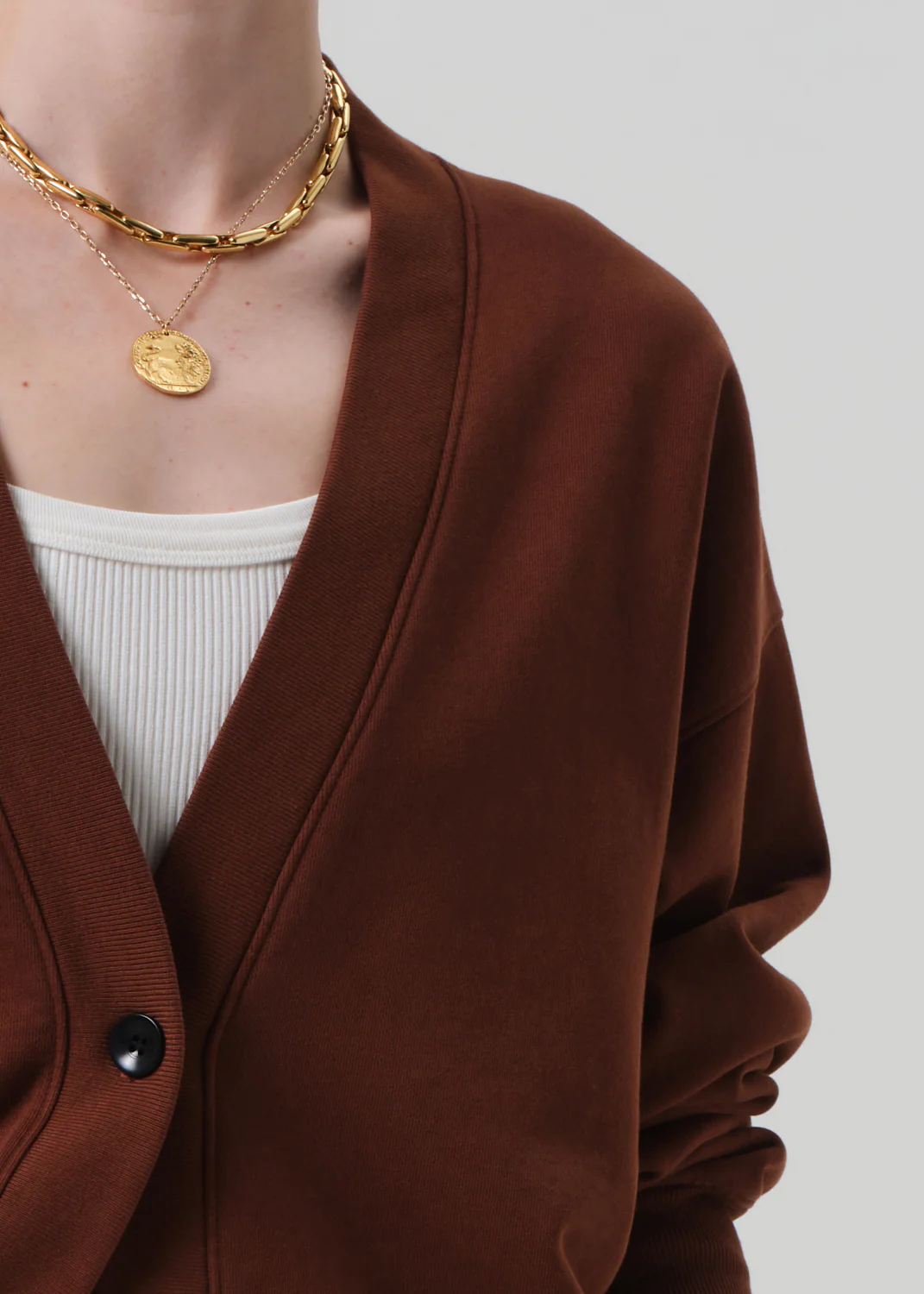 Fleece Cardigan - Chai