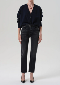 Fleece Cardigan - Navy