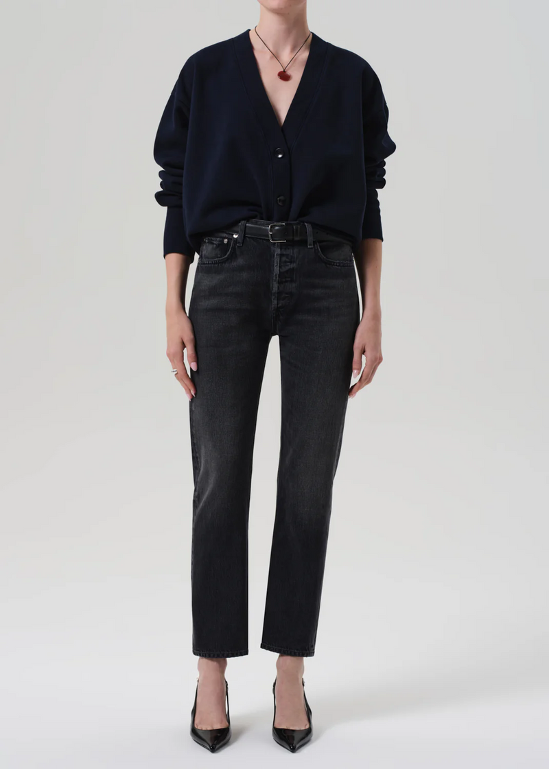 Fleece Cardigan - Navy