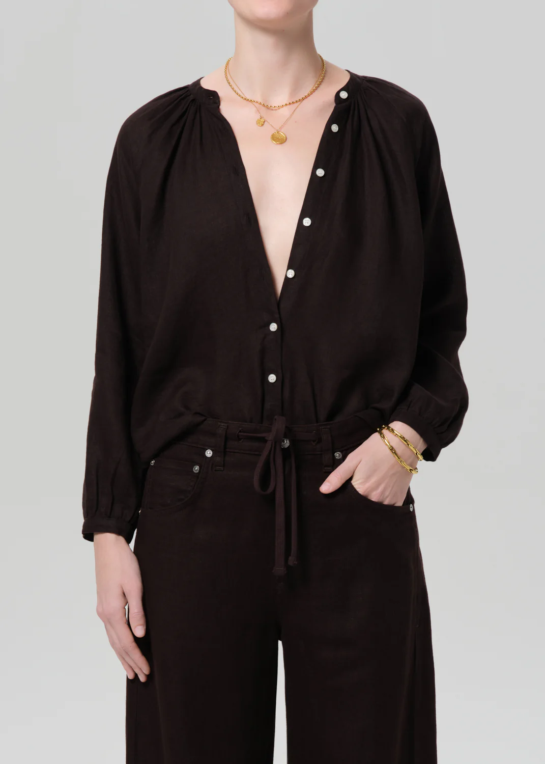 Paro Blouse - Chocolate