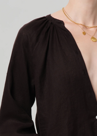 Paro Blouse - Chocolate