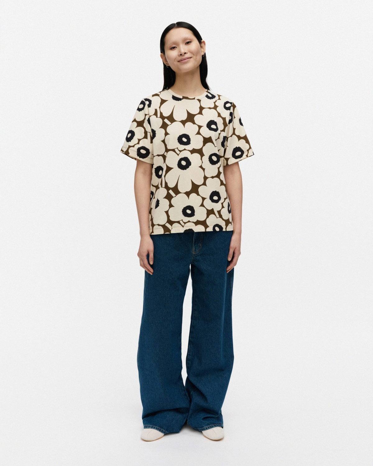 Tunnit T-Shirt - Beige Brown Black