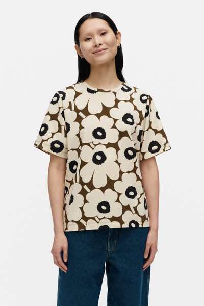 Linn　Marimekkoマリメッコ⭐Tシャツ2点おまとめ Tunnit T-Shirt - Beige Brown Black - Marimekko – Twist Fashions Inc.
