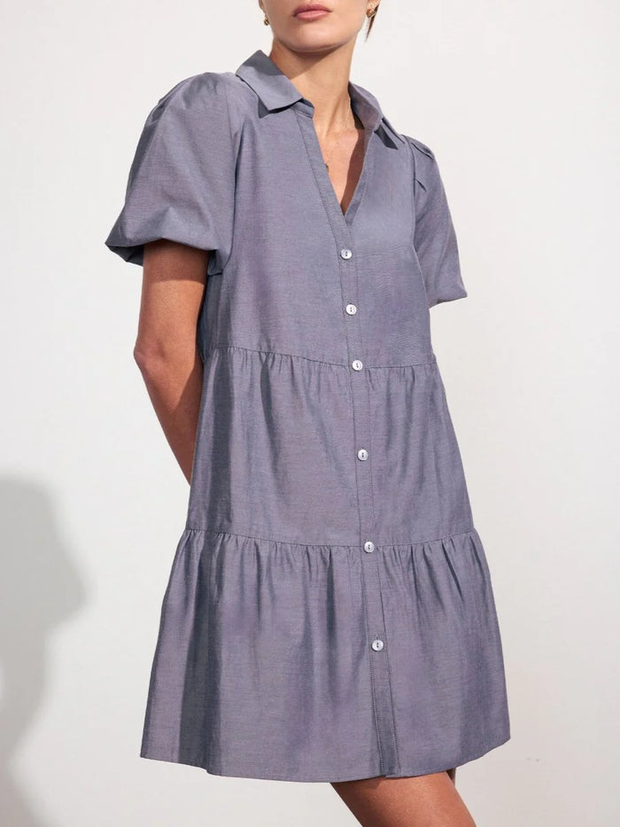 Havana Mini Dress - Washed Slate