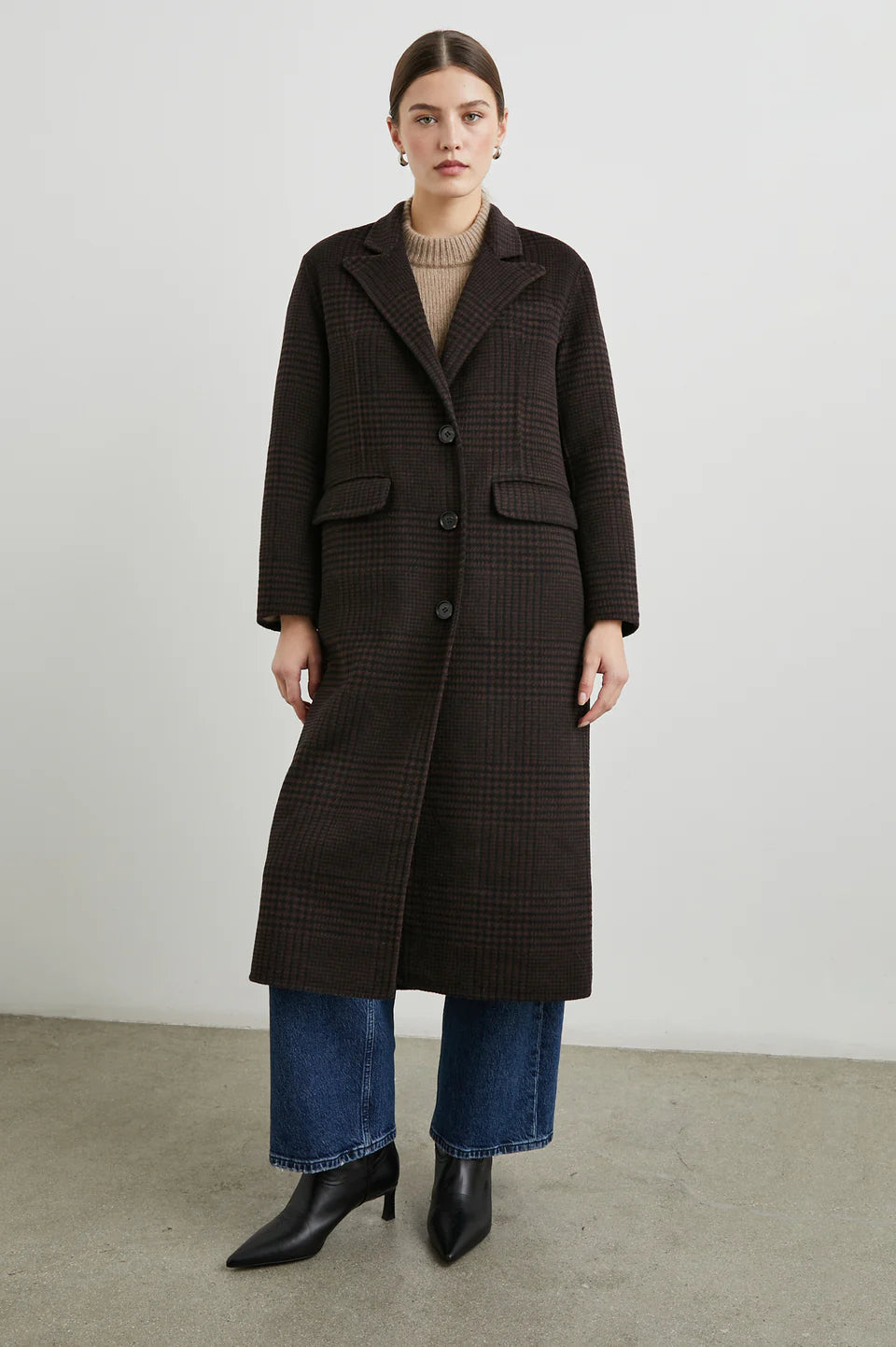 Gallery Coat - Espresso Houndstooth