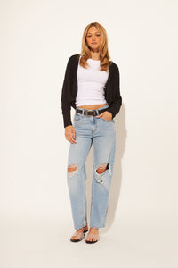 Wolf Cardigan - Caviar