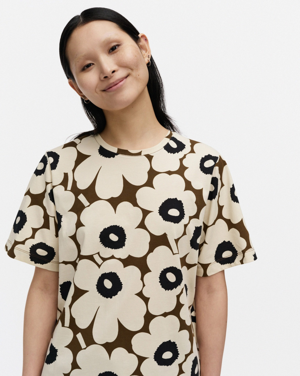 Tunnit T-Shirt - Beige Brown Black