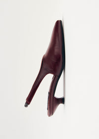 Eros Leather Pumps - Burgundy