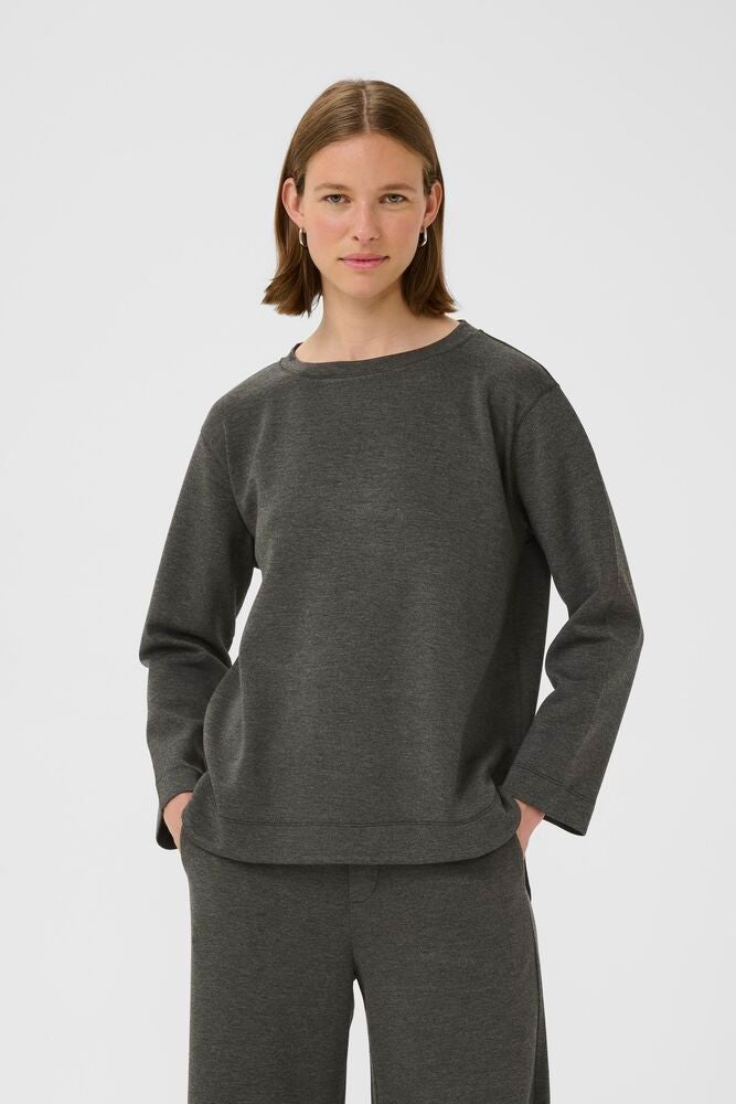 Gincent Melange Crewneck - Dark Grey Melange