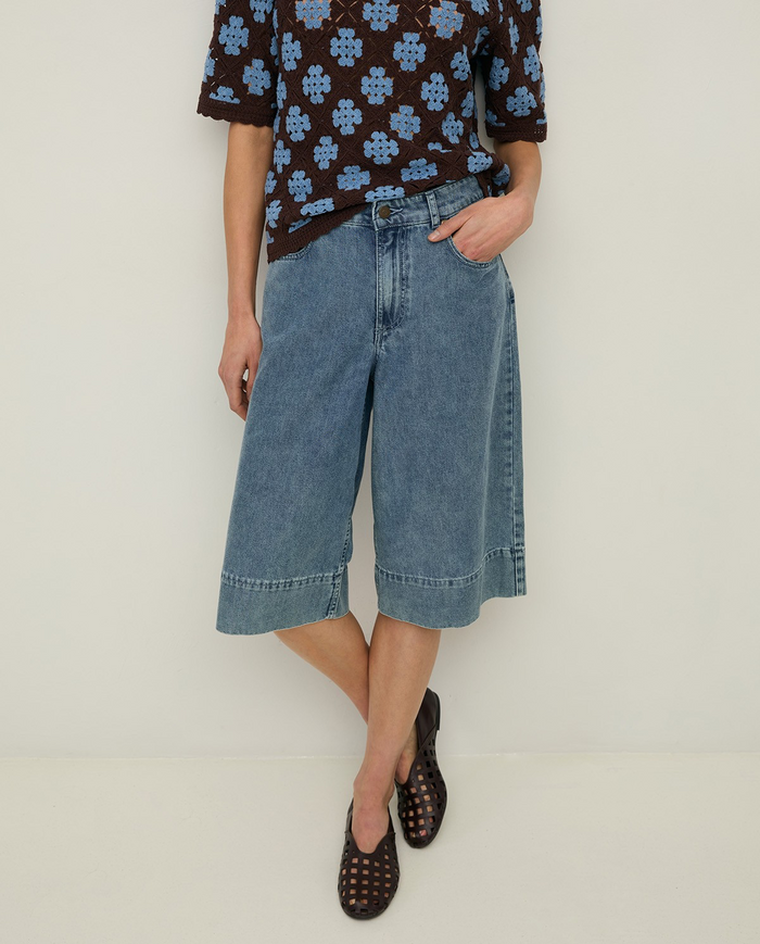 Denim Bermuda Shorts - Indigo