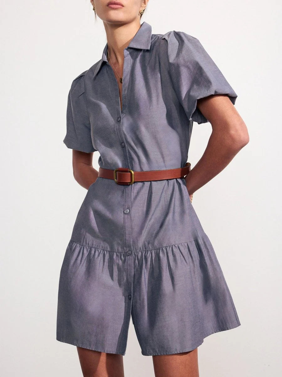 Havana Mini Dress - Washed Slate
