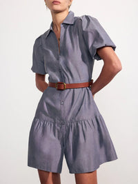Havana Mini Dress - Washed Slate