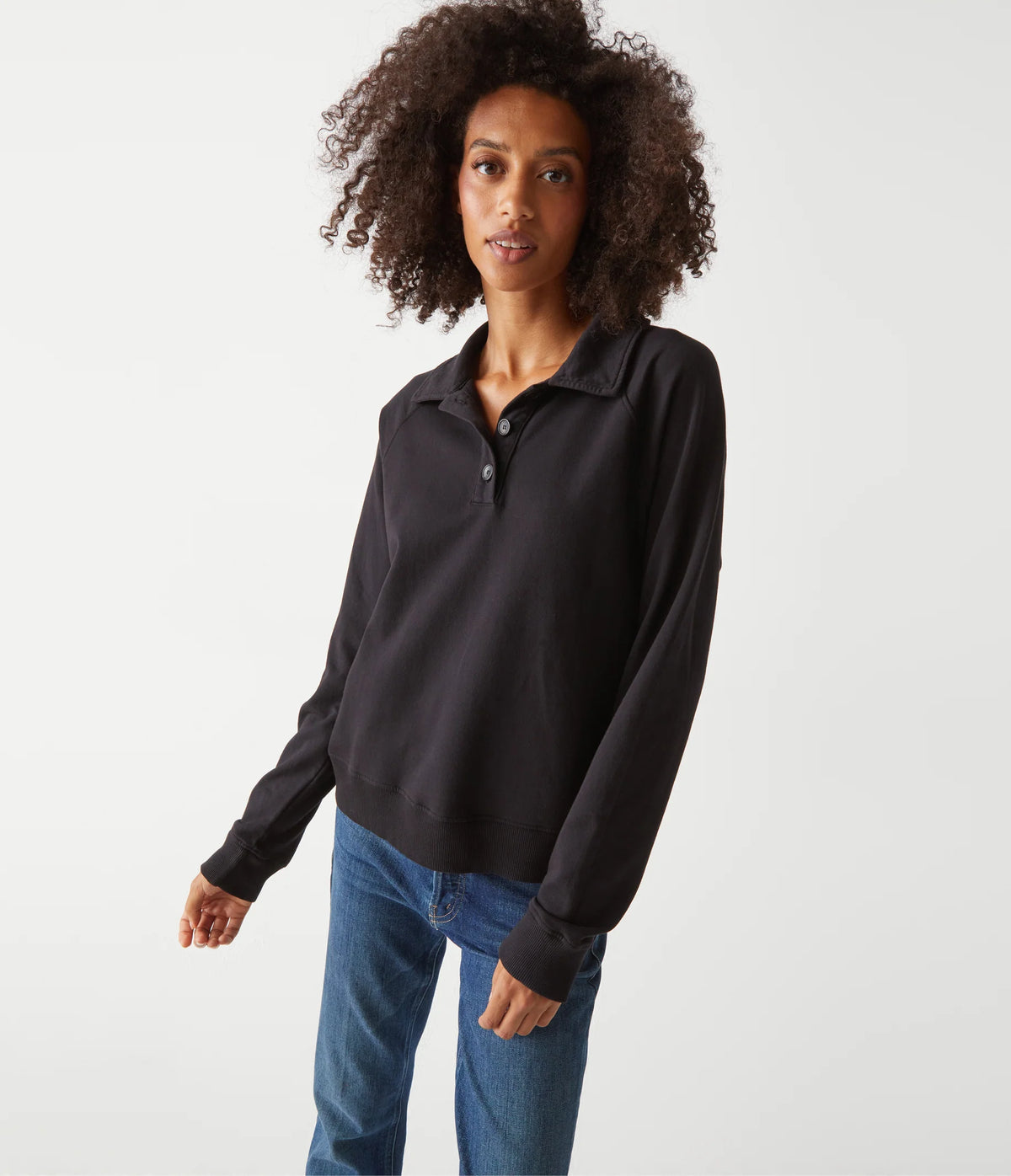 Collared pullover sweatshirt shop