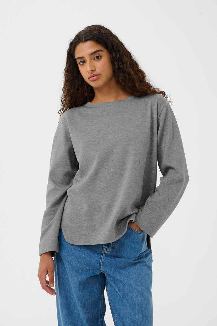 Gincent Melange Crewneck - Medium Grey