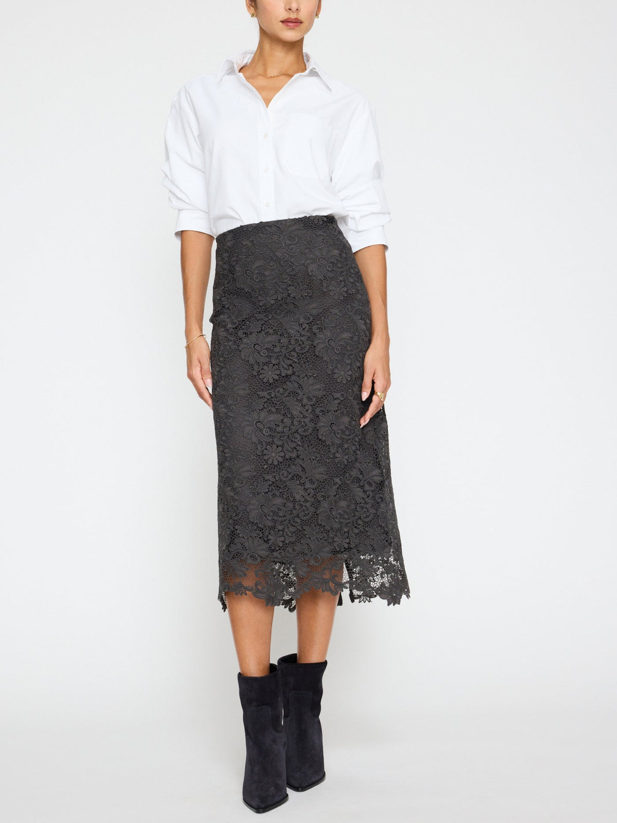 Mara Lace Skirt - Hunter