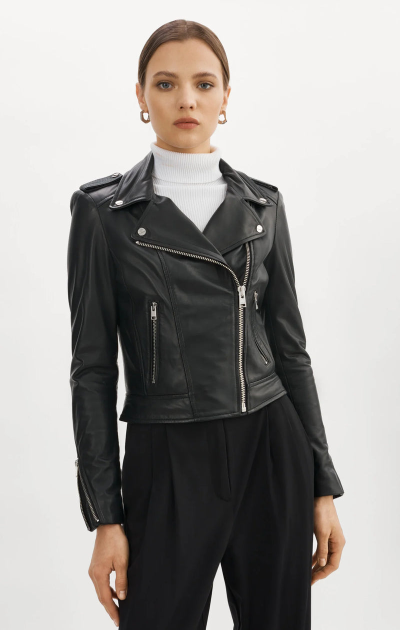 Donna Leather Jacket - Black