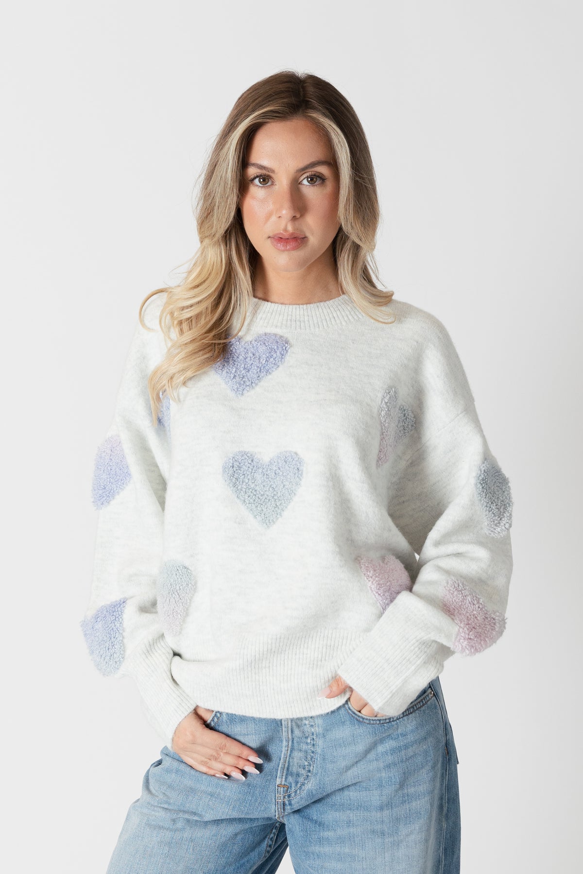 Ajax Sherpa Sweater - Ice/Pastel Ombre