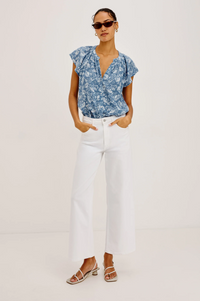 Alena Top - Blue Cassia