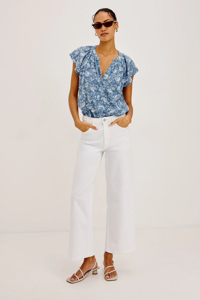 Alena Top - Blue Cassia