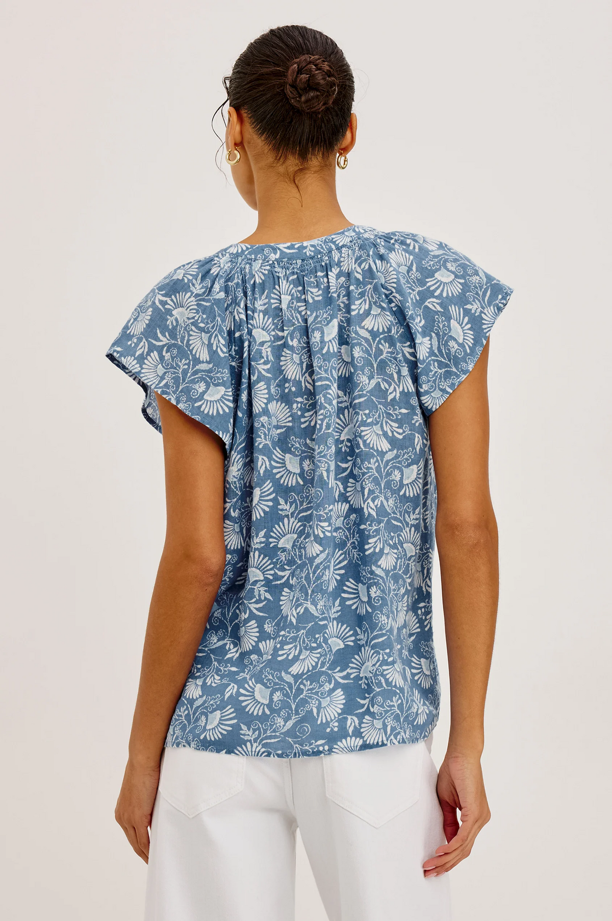 Alena Top - Blue Cassia