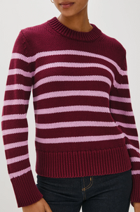 Alise Sweater - Mulberry Stripe