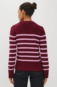 Alise Sweater - Mulberry Stripe