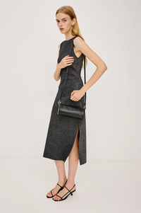 Alora Dress - Gunmetal Lurex