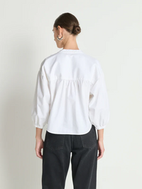 Amelia Ruffle Shirt - Porcelain
