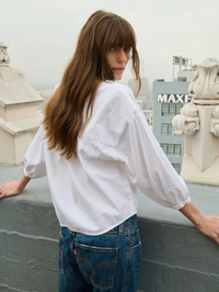 Amelia Ruffle Shirt - Porcelain