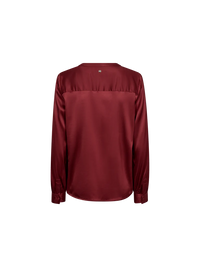 Enfa Satin Blouse - Garnet