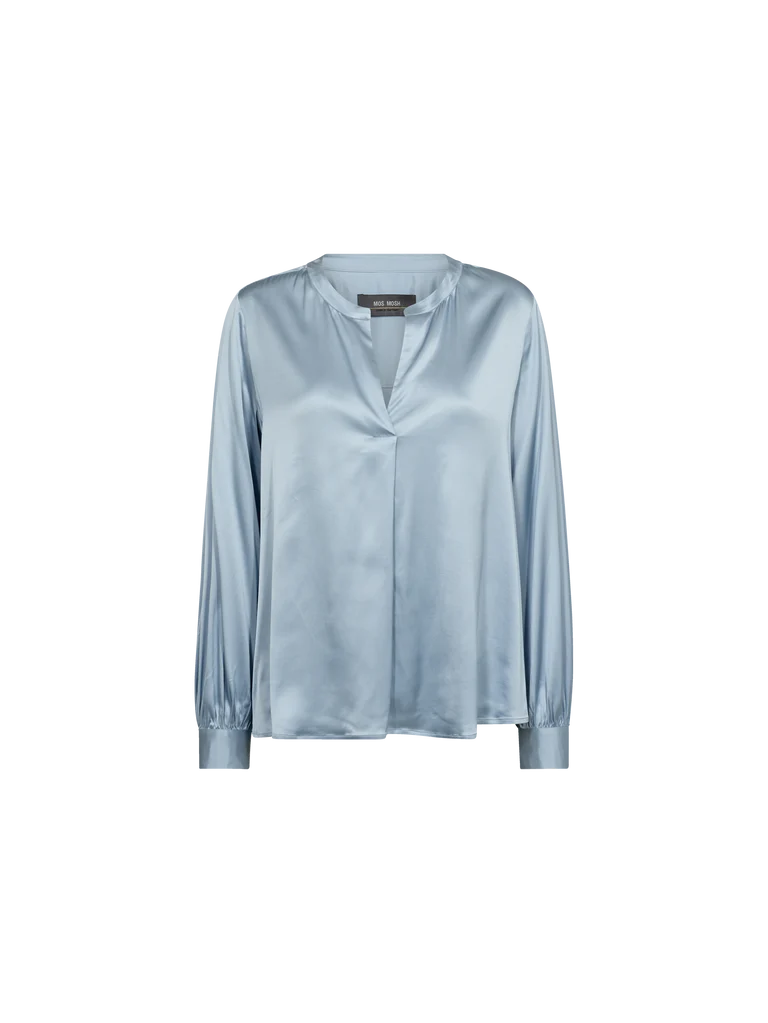 Enfa Satin Blouse - Celestial Blue