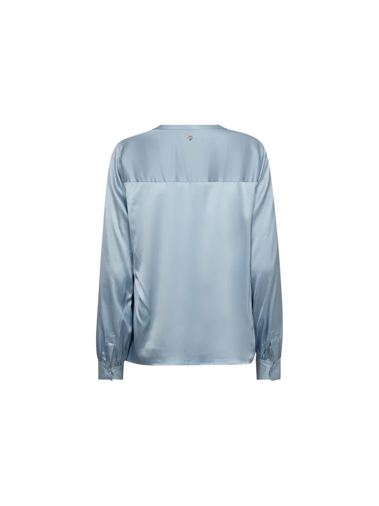 Enfa Satin Blouse - Celestial Blue