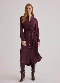Flowy Hem Maxi Dress - Pinot Noir