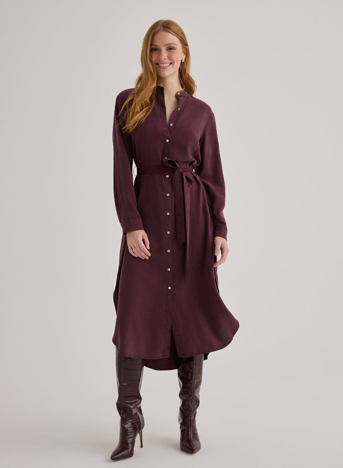 Flowy Hem Maxi Dress - Pinot Noir
