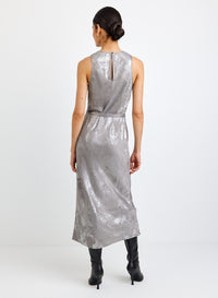 Tank Slip Dress - Distressed Silver Foil