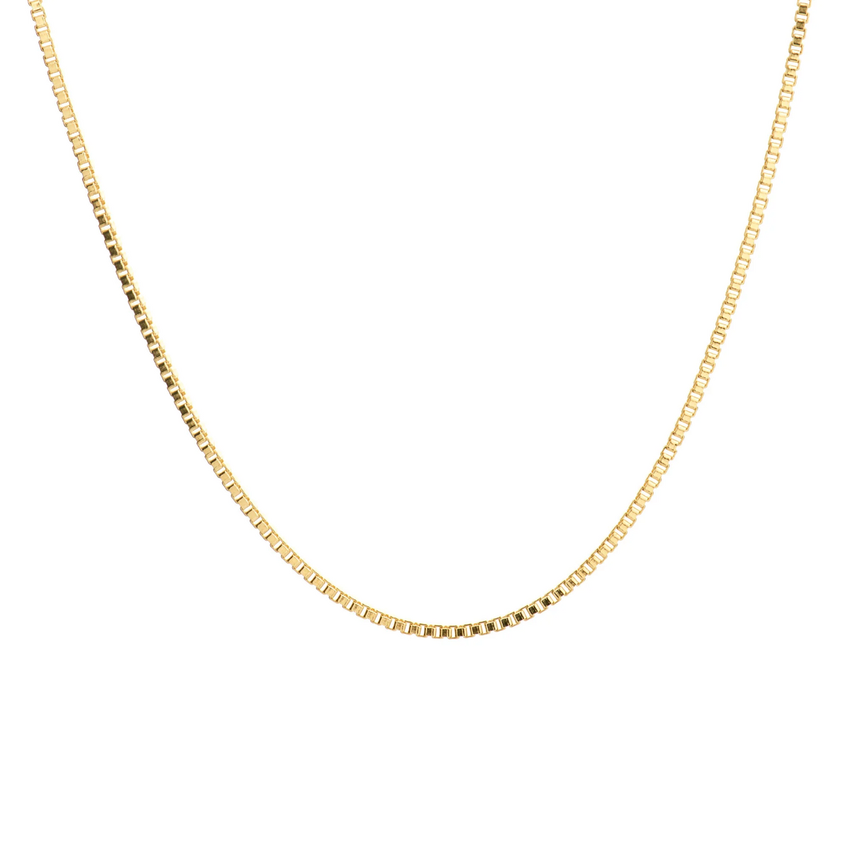 Box Chain 1mm 18" - Gold