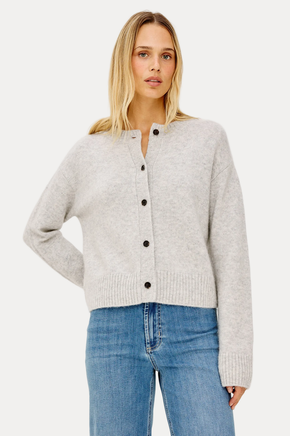 Carre Cardigan - Heather Grey