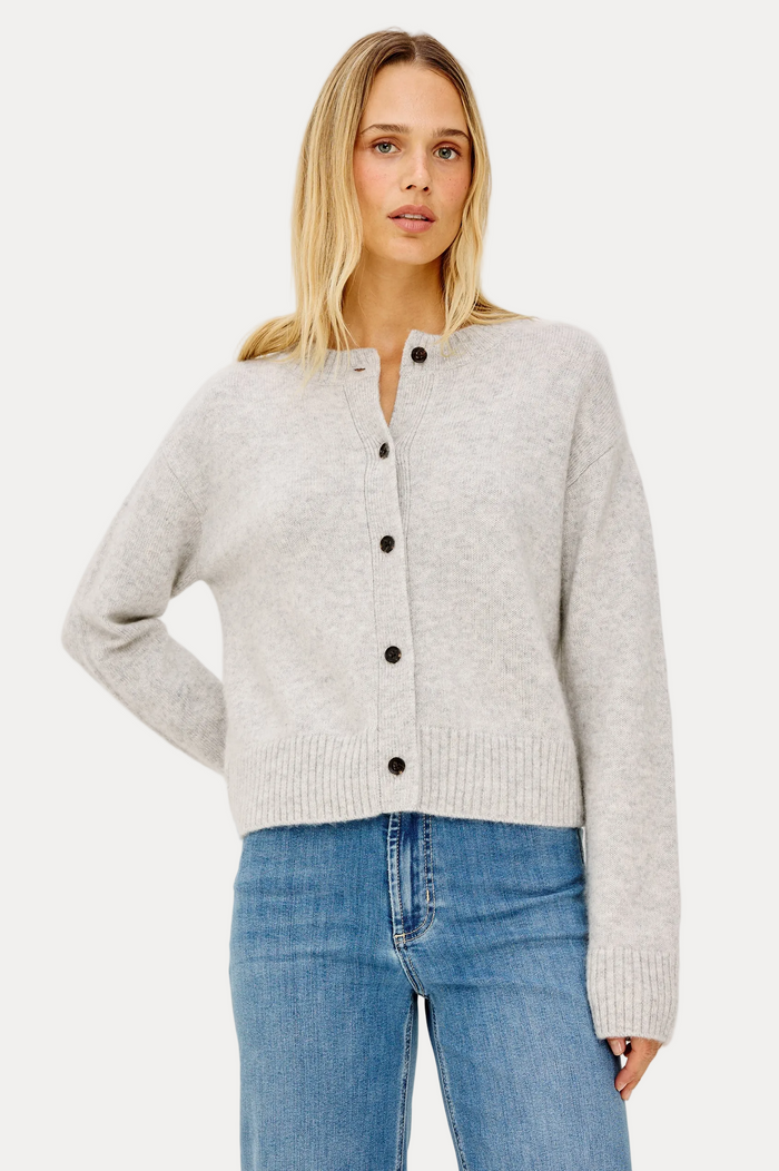 Carre Cardigan - Heather Grey