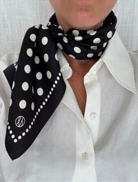 Polkadot Scarf - Black