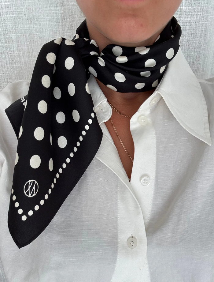 Polkadot Scarf - Black